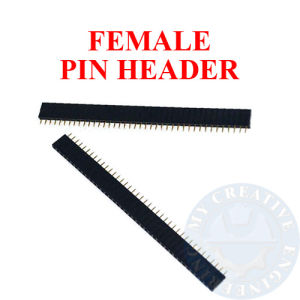 Single Row Straight Pin Header Female to Male 2.54mm Pitch 40P