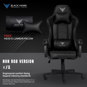 🦅 (𝐒𝐆 𝐒𝐓𝐎𝐂𝐊) Black Hawk RGB Gaming Chair / Gaming Chair / Computer Chair (E-Sports Chair)