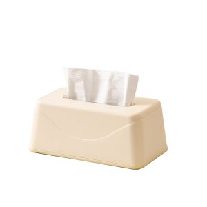 EDTUD Elegant Tissue Storage Box Refillable Large Opening Tissue Wipes Distributor Case Decorative Built-in Spring Tissue Dispenser Home Use