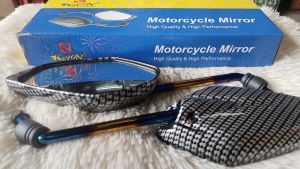 Motorcycle Side Mirror MIO NMAX CARBON 2TONE LOGNSTEM
