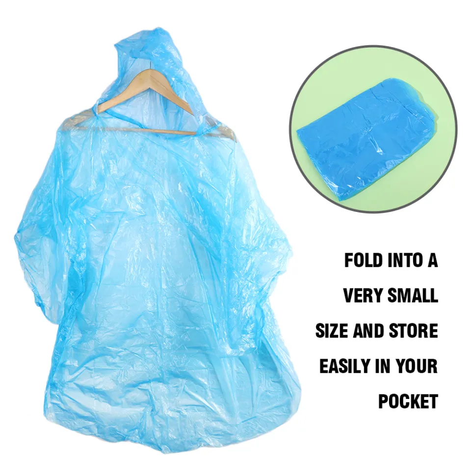 Disposable Raincoat Waterproof Long Women Men Rain Coat Hooded for