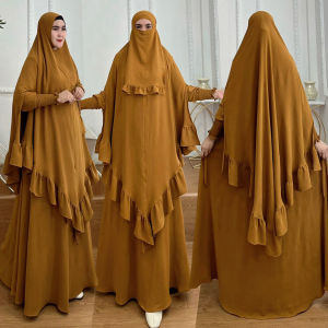 Set Dress/One Set Gamis+Hijab Jumbo Non Pet Kode MAULINA Bahan Kringkel Premium By Ory AjeZas Collec