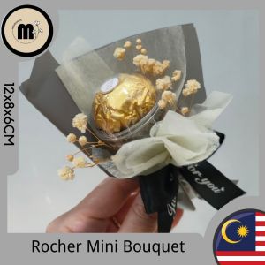 ✨Buy 3 Free 2✨1Rocher Dried Baby Breath Mini chocolate Bouquet 金沙巧克力满天星小花束🌹Brithday gift🎂hadiah Birthday 💘Door Gift🌸巧克力花束