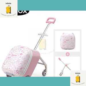 NEW Kids Luggage Foldable Trolley Baby Stroller 20 Inch Travel Bag Wheels Childrens Seat Carry on Suitcase