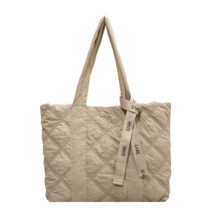 NEXASHOP Soft Lightweight Puffer Quilted Tote Bag Lightweight Padding with Zipper Puffy Padded Crossbody Purse Fashion Comfortable Quilted Shoulder Bag Women