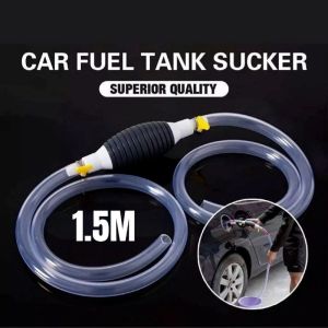 1.5/2/3M Car Manual Fuel Pump Hand Siphon Pump Oil Water Liquid Transfer Pump with Valve Clips