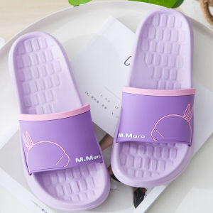 Free Shipping Rogue Rabbit Summer Slippers For Women Non-Slip Cartoon Design Cute Suitable For Couples Indoor And Outdoor Use Thick-Soled For Home And Bathroom