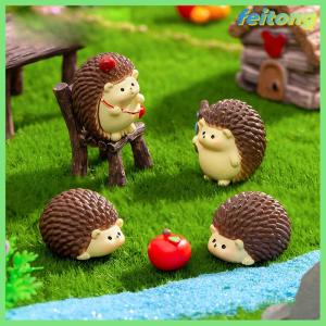 【feitong】🚕🚕【HOT SALE】 Mini Little HEDGEHOG trang trí phim hoạt hình động vật vi cảnh quan Dollhouse mô hình nội thất xe hơi trang trí máy tính để bàn nhà