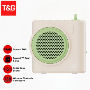 T&G AM12 TWS Bluetooth V5.3 Retro Style Camera Design High Power Bass Speaker with USB TF Card and FM Radio Function