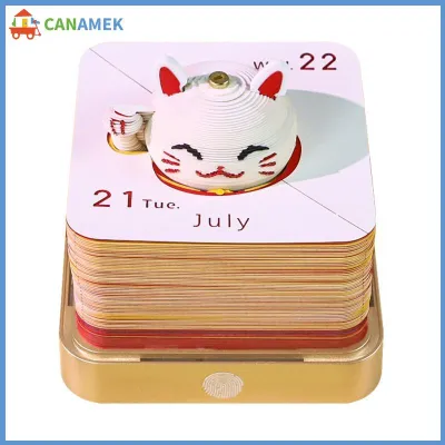 CANAMEK Bàn lịch với ánh sáng dẫn 2027 phiên bản với Nước Mắt-đi 3D thiết kế cho nhà văn phòng