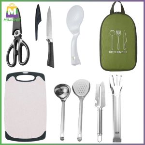 Camping Cookware Set 8 Pieces Durable Aluminum Utensils for Outdoor Cooking and Backpacking Adventures