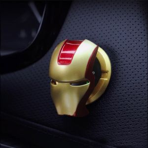 ORIGINAL IRONMAN CAR START ENGINE BUTTON COVER BAHAN ABS TOMBOL START BUTTON MOBIL UNIVERSAL