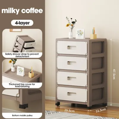 HOMEBLOOM - 35cm Drawer Storage Cabinet |3-6 Layer Drawer Cabinet With Moveable For Home and Office Storages Organisers Cabinet Moisture and Mildew Proof 3-6 Layer Drawer Cabinet