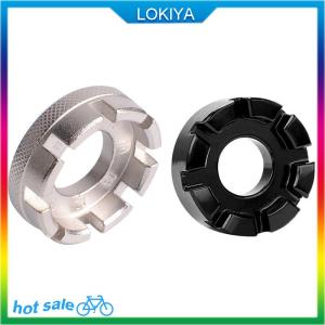 LOKIYA Bicycle Spoke Nipple Wrench 8 Way Groove Bike Wheel Rim Adjuster Spanner Multitool Repair Service Tool Key Bike Tools Cycling