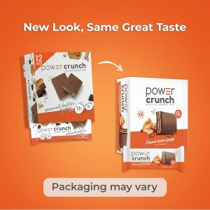 Power Crunch Protein Energy Wafer Bars Peanut Butter Fudge 1.4 Ounce (12 Count)