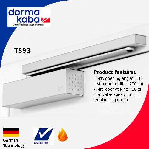 Dormakaba TS93 EN25 Slider Arm Exposed Door Closer for Heavy Door