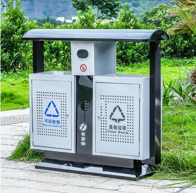 Outdoor classification stainless steel park garbage bin sanitation ...