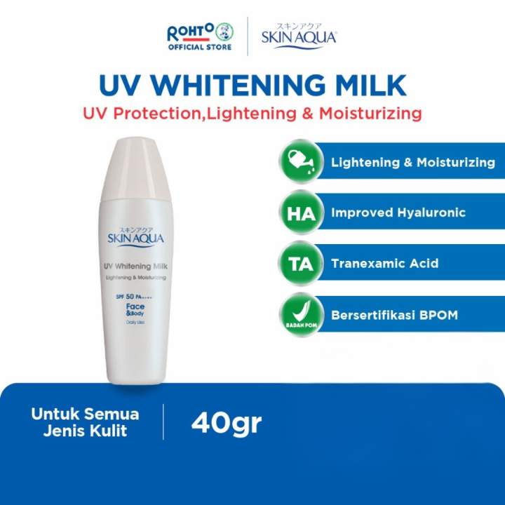 Skin Aqua UV Whitening Milk SPF 50 PA++++ Sunscreen | Netto 40 gr