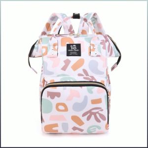 กระเป๋าแม่และเด็ก หยดอัตโนมัติเมื่อโดนน้ำ หัวเข็มขัดสายรัดปรับได้ กระเป๋าเป้เดินทาง เก็บนมความจุขนาดใหญ่