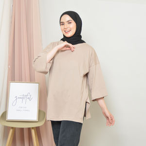 Kaos Oversized Lengan 7/8 Hijab Friendly Ter Best Seller Tshirt Cotton Combad Premium