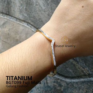 Gelang Tangan Fuji Titanium Mata Branded Perhiasan Import Keren Fashionable Stylish BGT099 Frida Jewelry