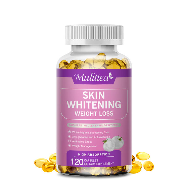 Mulittea Glutathione Whitening Capsules With White Tomato Skin