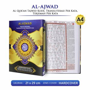 Al Quran Besar Ukuran A4 AlQuran Tajwid Kode AL AJWAD Transliterasi Per Kata Terjemah Per Kata HVS / Cipta Bagus Segara - CBS
