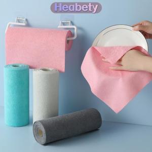 Heabety 1 cuộn 20 chiếc khăn lau sợi nhỏ Khăn lau không xơ có thể tái sử dụng cho nhà bếp khăn bếp siêu thấm khô nhanh