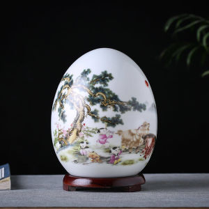 การตกแต่งเซรามิกพร้อมฐานเครื่องประดับสไตล์จีนตกแต่งบ้านสร้างสรรค์ห้องนั่งเล่นงานฝีมือสร้างสรรค์ตกแต่งบ้านของขวัญงานขึ้นบ้านใหม่