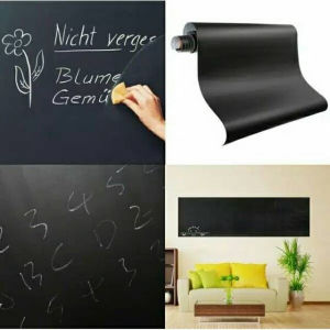 2 Meter Sticker Blackboard Wallpaper Papan Tulis FREE 5 Kapur Warna