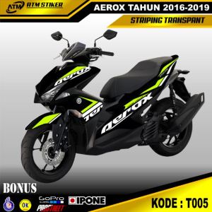 Variasi Stiker Striping Transparant Aerox Tahun 2016-2019
