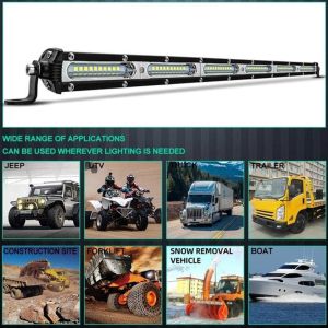 Lampu Tembak Sorot LED Motor Mobil Offroad Lampu Kabut Super Paling Terang Cree Led Work light WorkLight Lampu Sorot 144 Watt 24 Volt 7-20 Inch