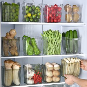 10PCS Transparent Multi-Purpose PET Plastic Refrigerator Side Door Organizer Storage Rack Basket