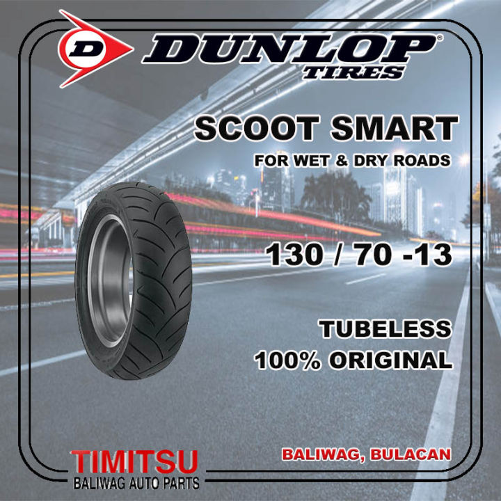 130 70 13 130 70 R13 DUNLOP SCOOTSMART MOTORCYCLE TIRE TUBELESS