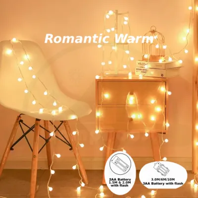 CampBoost Camping Outdoor LED Light String Ball Fairy Light Strip Lampu Kelip Gantung Bilik Tidur Tent Khemah Flysheet