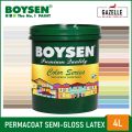 Boysen Color Series Permacoat Semi-Gloss Latex Chocolate Kiss B7588 Acrylic Latex Paint - 1L. 