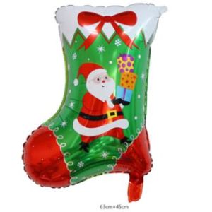 Merry Christmas Theme Foil Balloons Santa Claus Xmas Tree Socks Elk Letters Banner Decorations Party