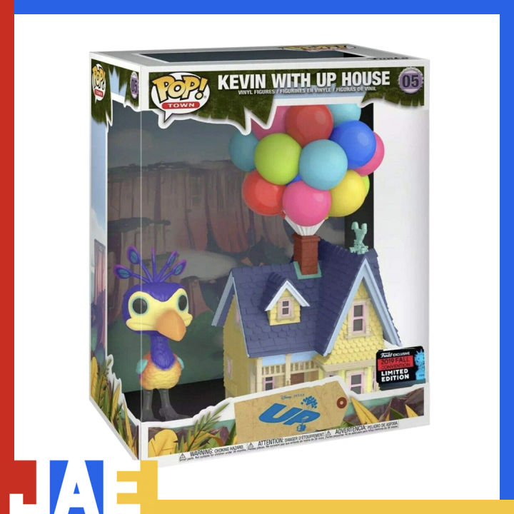 Kevin selling with Up House Funko pop town