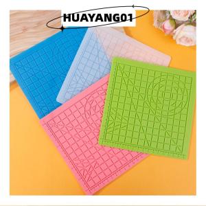 HUAYANG01 [HOT FASHION] แผ่นรองปากกาพิมพ์ลาย3D แผ่นซิลิโคนสำหรับวาดแบบสร้างสรรค์พร้อมปลอกนิ้วกันความร้อนเครื่องมือศิลปะของขวัญคริสต์มาสสำหรับเด็ก