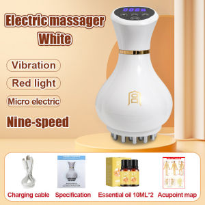 MLADEN Electric Meridian Brush 9-Speed Heating Vibrater Kneading Abdomen Instrument Household Wireless Massager