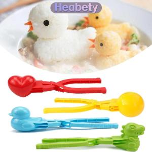 Heabety Dễ thương Vịt hình gạo khuôn Maker Clip trẻ em ngoài trời nhựa vịt gạo khuôn DIY Snowball Maker Sushi khuôn với xử lý