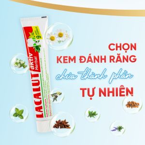 [Chống nhiệt miệng] Kem đánh răng Thảo Dược Lacalut Active Herbal - Thanh Nhiệt Dưỡng Nướu - Hàng Cao Cấp Nhập Khẩu Đức
