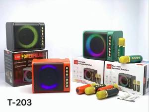 T--203 WIRELESS MICROPHONE BLUETOOTH SPEAKER