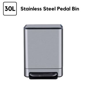 Yubin Soft Close Pedal Bin Stainless Steel Kitchen Waste Bin 30L / 40L By Thehomeshoppe