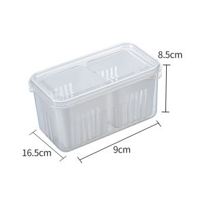 Multi-function Storage Boxes for Kitchen 2/4/6/9 Grids Refrigerator Food Vegetable Fruit Chopped Green Onion Divided Container  Refrigerator Preservation Box With Lid Bekas Makanan Peti Sejuk 冰箱收纳盒