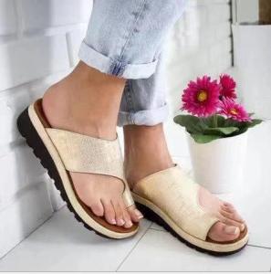 Free Shipping WomenS Large Size 40-43 Flip-Flops With Leather Upper Wedge Heel And Toe Loop Available In Stock