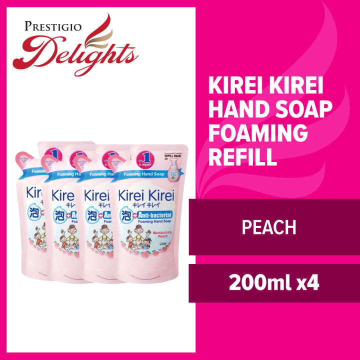 Kirei Kirei Hand Soap Foaming Refill (Peach) 200ml x4 Lazada Singapore