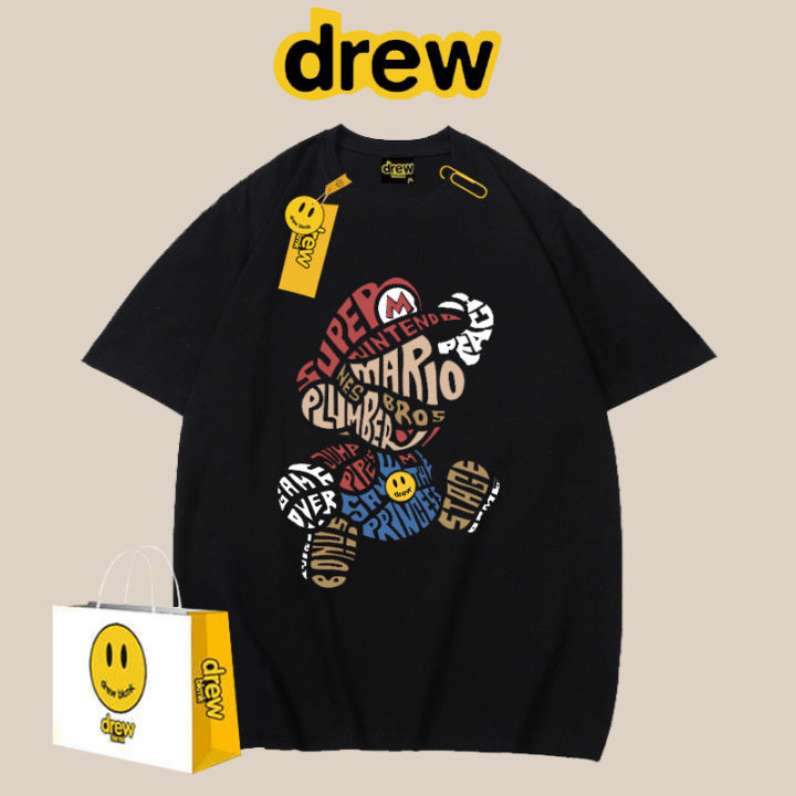 Drew brand smiley cartoon short sleeve T-shirt men's and women's
