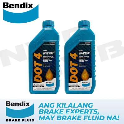 Bendix 2pcs High Performance DOT 4 Brake Fluid Liter with Microfiber Towel