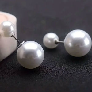 Her Lab Jewelry | French imitation freshwater pearl womens earrings s925 silver fashion earrings lightweight and versatile earrings
